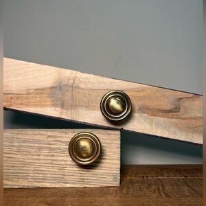 7 Antique Brass Cabinet Knobs